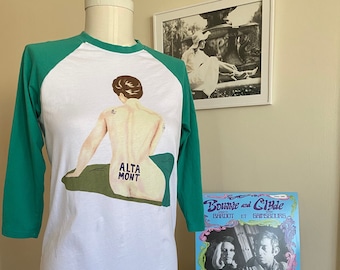 Altamont graphic baseball tee. Unisex size small