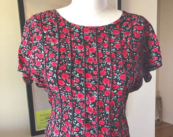 1990's Womens Printed Blouse