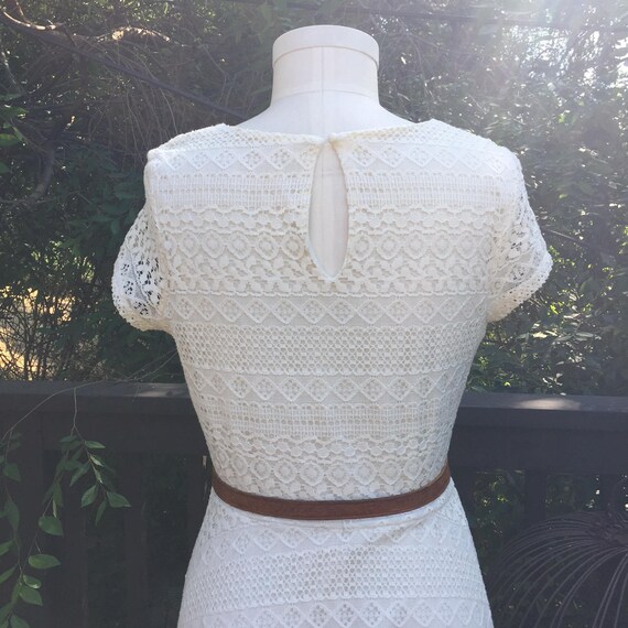 1980's/1990's Crochet A-line Dress - image 3