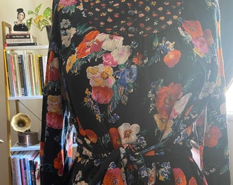 1990's Floral Print Dress. Size Large