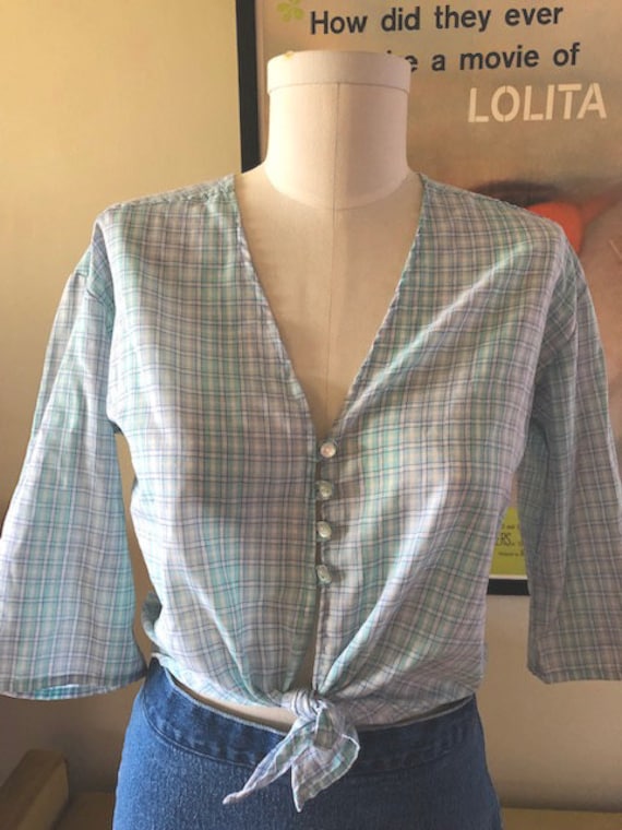 1950's Tie Top Blouse