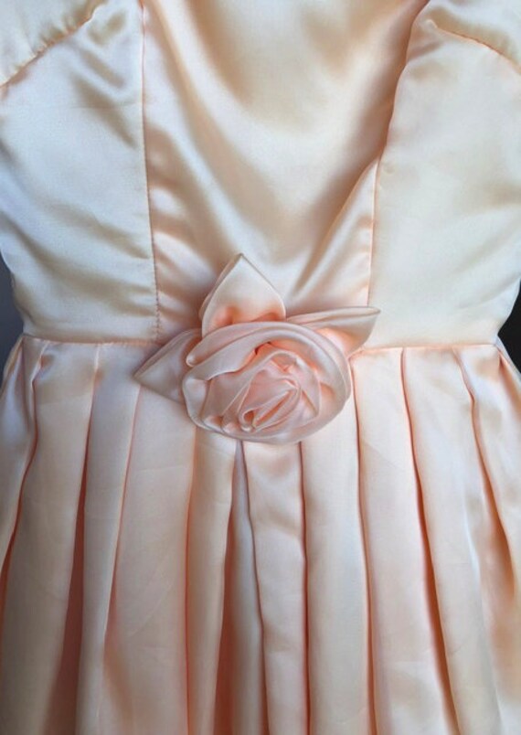 1950's A-line Party Dress, Peach/Pink 1950's A-line Party Dress, Peach/Pink