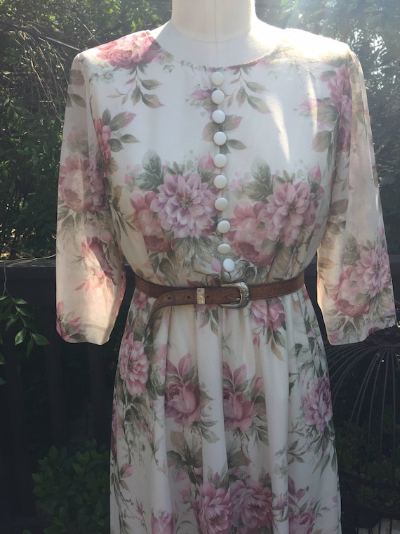 1980's Floral Dress