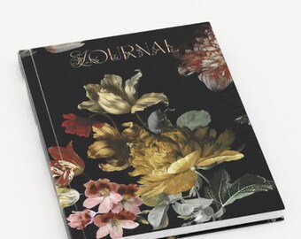 Cover printed hardbacked notebook with 128 pages of plain paper, 5x7" / 12.7x17.8cm