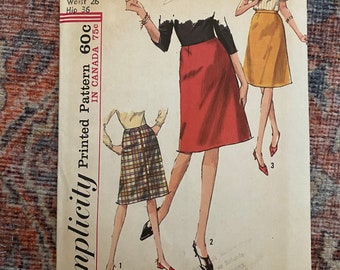 1960 vintage Simplicity Skirt pattern