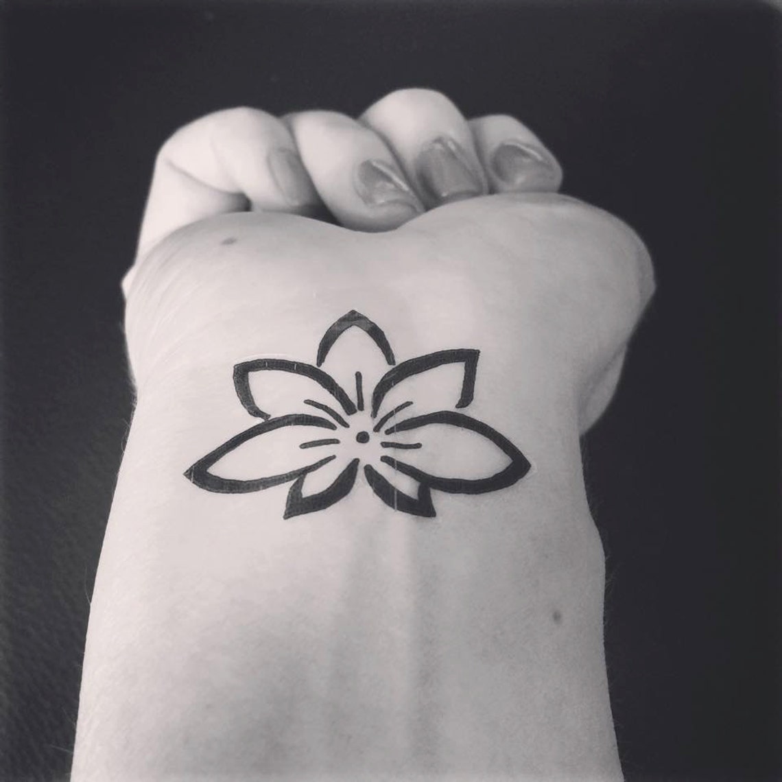 Temporary Tattoo Lotus Flower Yoga Tattoo Art Yoga | Etsy