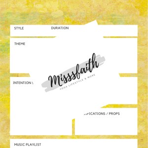 Yoga Class Plan, Yoga  Planner, Yoga Class Printable, Yoga Sequencing, PDF Download, Yoga Class Sequence, Instant Download