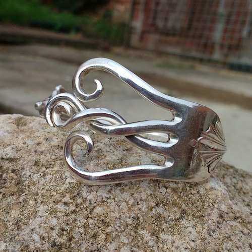 Vintage Silver Plated Fork Bracelet Bangle Handmade Jewellery Etsy UK