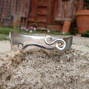 Vintage Silver Plated Fork Stack Bracelet Cuff Bangle Handmade Jewellery Cutlery Gift