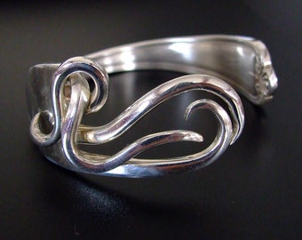 Unique Vintage Silver Plated Forkbangle Bracelet Handmade jewellery Gift