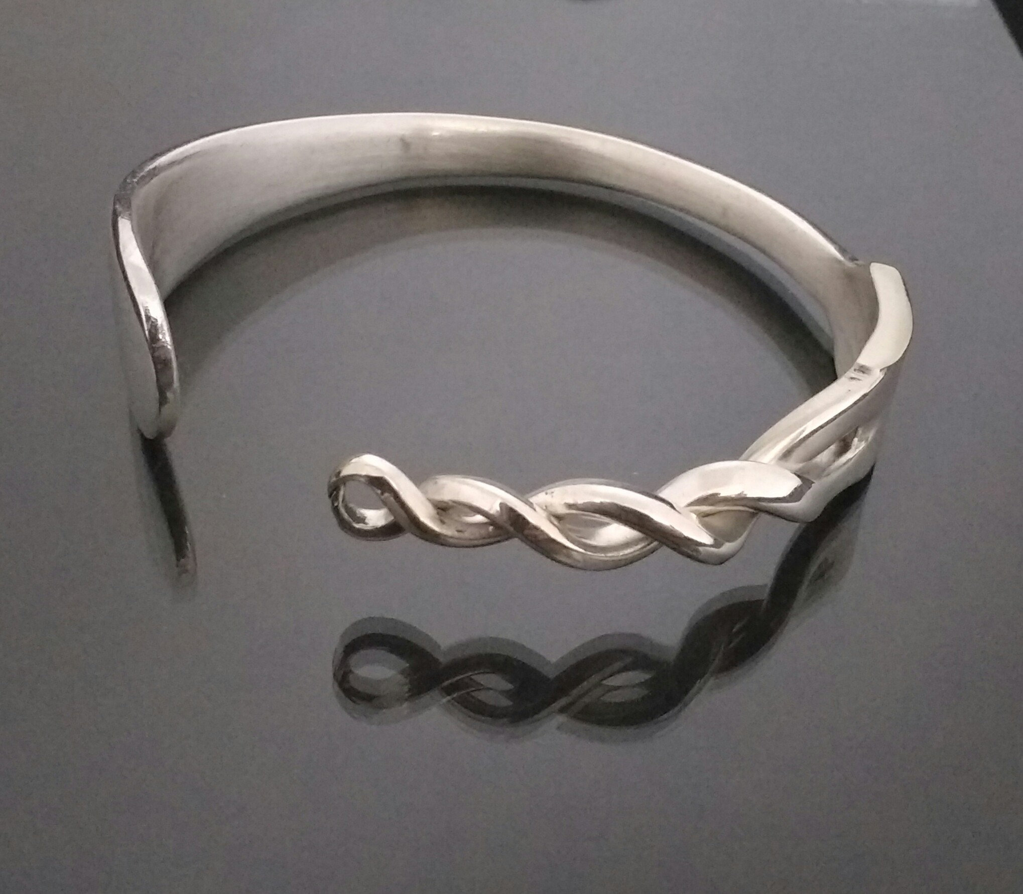 Vintage Silver Plated Fork Twisted Stack Bracelet Cuff Vintage Silver Plated Fork Twisted Stack Bracelet Cuff