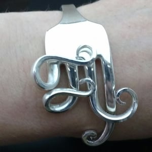 Unique Vintage Silver Plated Curled design Forkbangle Bracelet Handmade jewellery