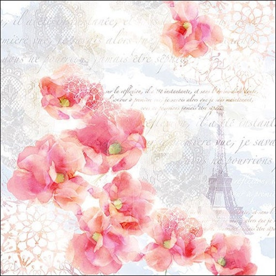 SUPER SALE 20 x Single Paper Table Napkin//Decoupage//PARIS