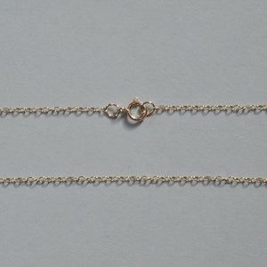 Gold Filled Chain, Jewelry Chain, 14K Gold Filled, Flat Cable Chain, Finished Chain,Dainty Chain,Tiny,20 inch, 1.4mm, Fast Shipping from USA