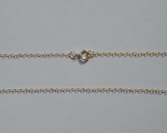 Gold Filled Kette, Schmuckkette, 14K Gold Filled, Flachkabelkette, fertige Kette, zierliche Kette, 20 Zoll, 1,4 mm, schneller Versand aus den USA