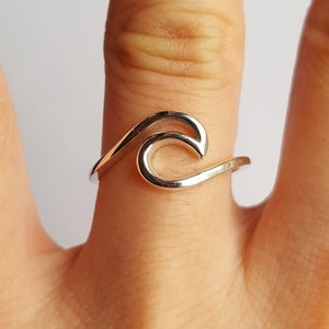 Sterling Silver Wave Ring, Silver Band, Size 6, 7, 8, or 9, 2mm, Engagment Ring, Promise Ring, Birthday Gift, Fast Shipping from USA