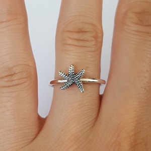 Sterling Silver Starfish Ring, 10mm, Women Gift, Girl Gift, Birthday Gift, Fast Shipping from USA