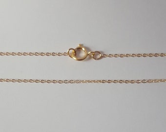 Gold Filled Chain, Jewelry Chain, 14K Gold Filled, Flat Cable Chain,Finished Chain, Dainty Chain, 18 inch, 1.2mm, Fast Shipping from USA