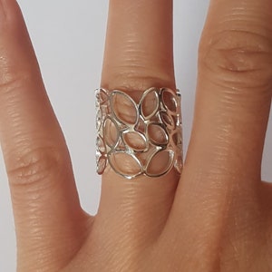 Sterling Silver Ring, 20mm, Statement Ring, Chunky Ring, Birthday Gift, Fast Shipping from USA