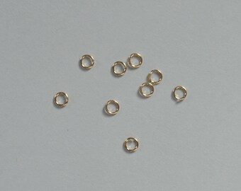 Gold Filled, Open Jump Rings, You pick quantity, 3mm, 22 gauge, small jump rings, Fast Shipping from USA