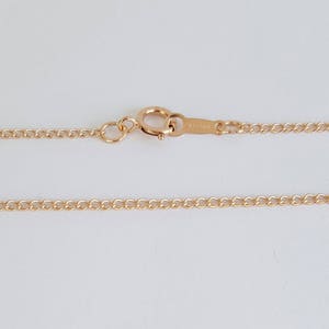 Rose Gold Filled Chain, Curb Chain, 14K Rose Gold Filled, Finished Chain, 18 inch, 1.5mm, Fast Shipping from USA