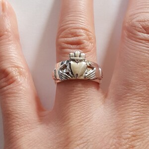 Sterling Silver Claddagh Ring, Size 6, 7, 8, Family Rings, Best Friends Rings, BFF Gift, Fast Shipping from USA