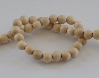 Natural Wood Beads, Round Wood Beads, 10mm, Lightweight Beads, Fast Shipping from USA