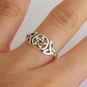 Sterling Silver Celtic Star Ring, Size 6 or 7, Birthday Gift, Fast Shipping from USA