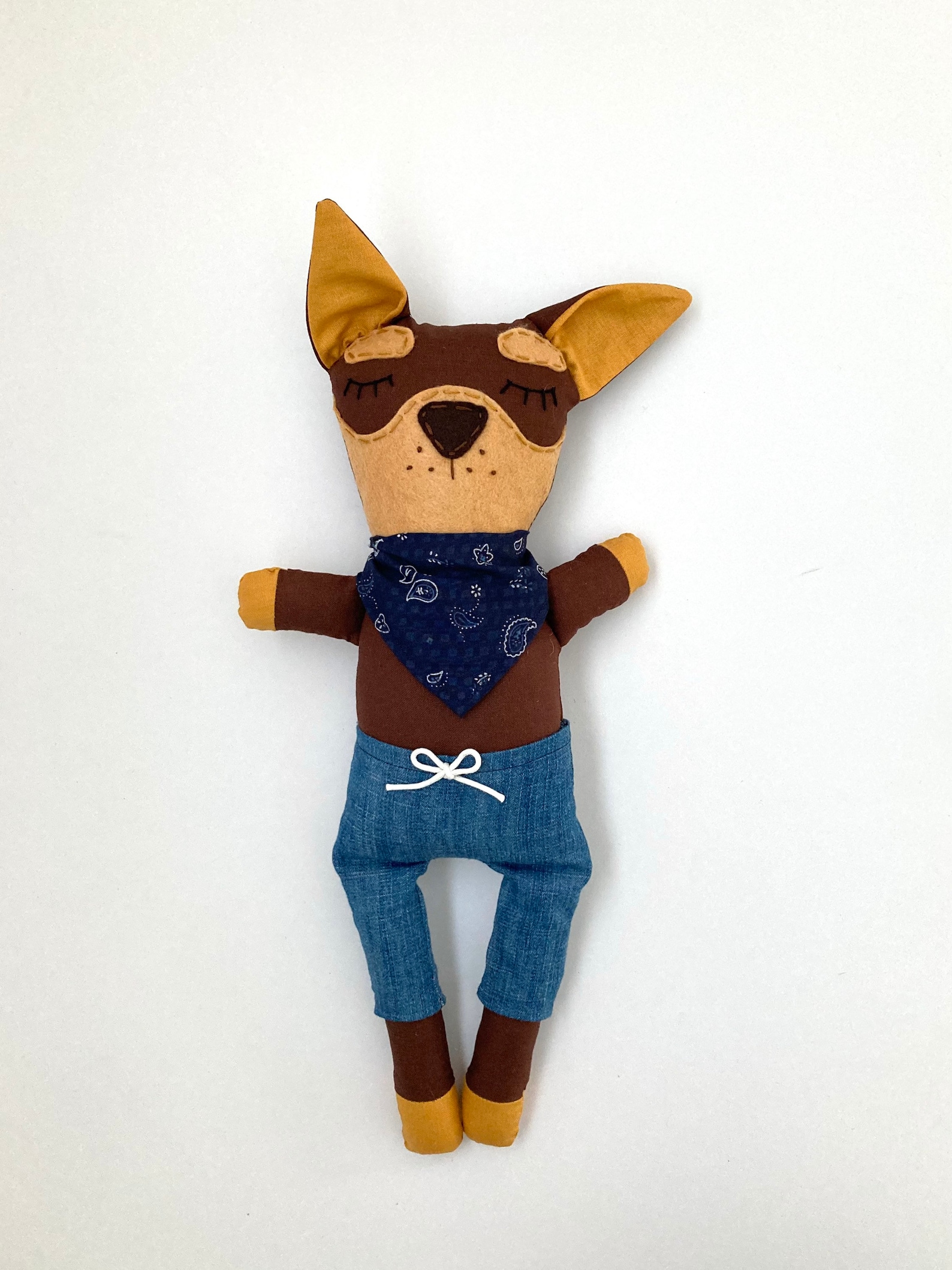 Jed the brown Kelpie dog doll stuffed animal soft toy. Etsy