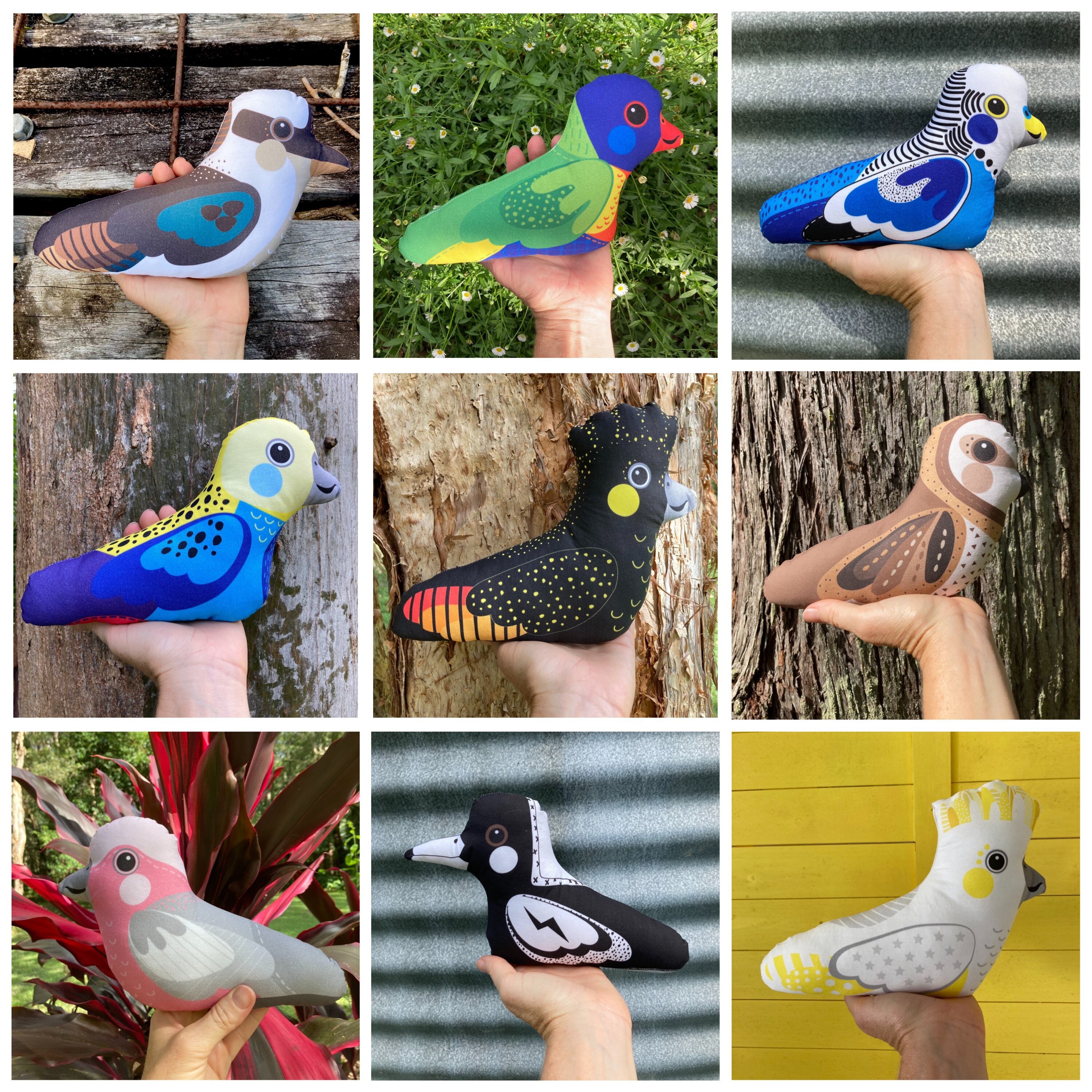 Set of 3 Australian Native Baby Bird Stuffed Animal Soft Toys. Etsy