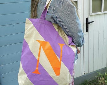 Personalized birthday gift, personalized bag, tote bag, monogram, neon, personalized shopper, personalized gift