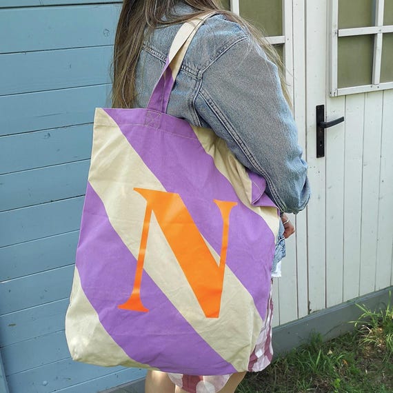 personalisiertes Geburtstagsgeschenk, personalisierte Tasche,  Tasche, Monogramm, neon, personalisierter Shopper, personalisiertes Geschenk