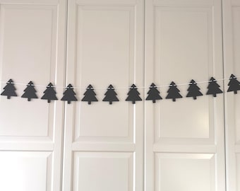 Small fir garland, Christmas trees, fir trees, Christmas tree, Christmas garland, cozy Christmas