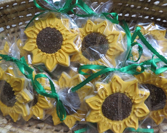 Sunflower Sugar Cookies Etsy