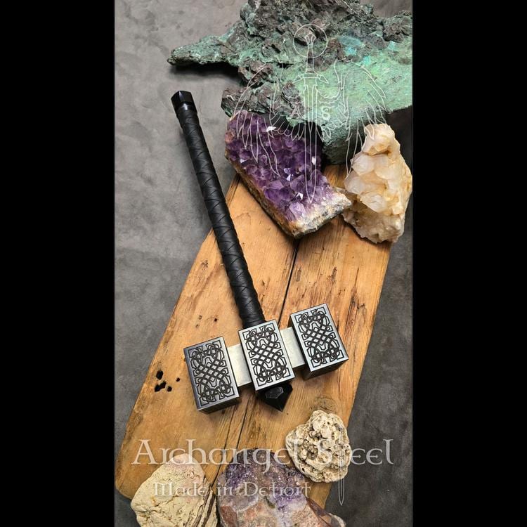 Dwarven War Hammer, Case Hardened High Carbon Steel, Designed