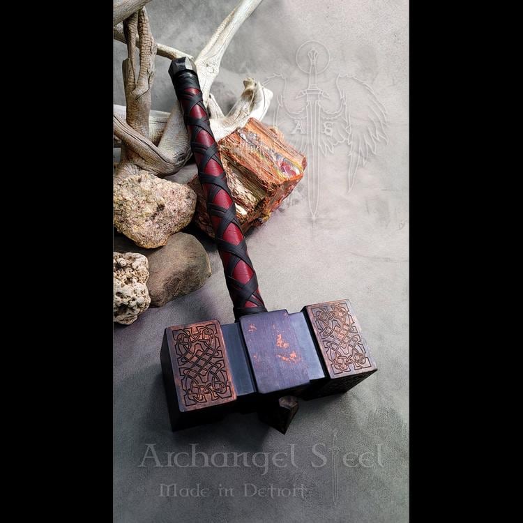 Dwarven War Hammer, Case Hardened High Carbon Steel, Designed