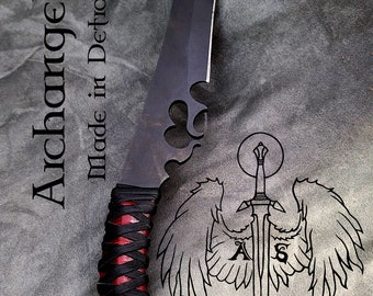 Heart Seeker Knife - Long by Archangel Steel of Detroit, Michigan