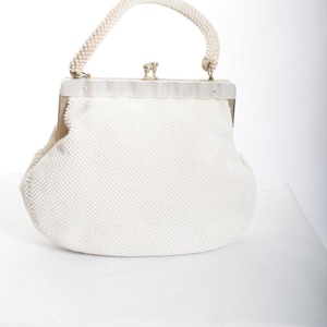 Vintage White Pearl Purse Handbag