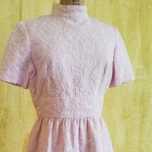Vintage Cotton Brocade MOD Dress