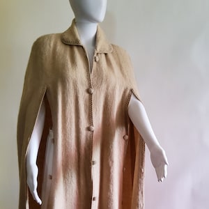 Vintage Soft Raw Wool Cape