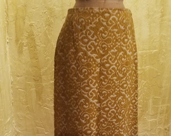 Vintage Brocade Cotton Skirt