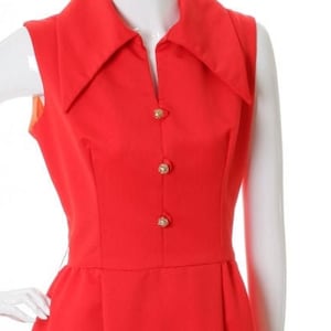 60s Mod Red Mini Dress
