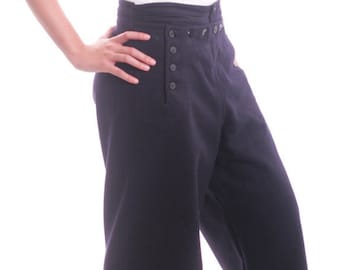 Ms. American Navy Uniform Bellbottom Wool Pants