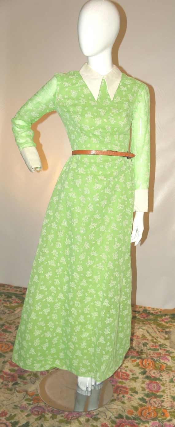 Vintage Cotton Voile French Girl Maxi Dress