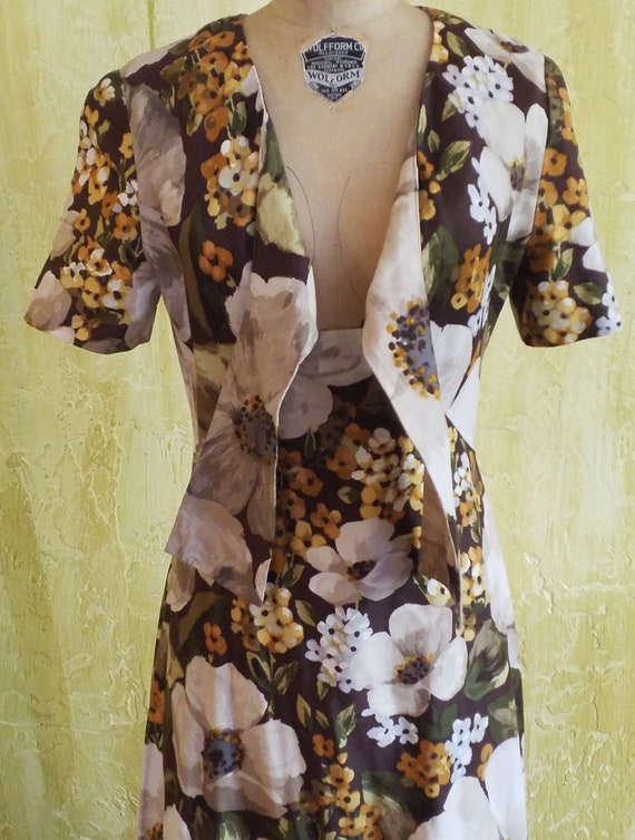 Vintage Floral Cotton Maxi Dress - image 3