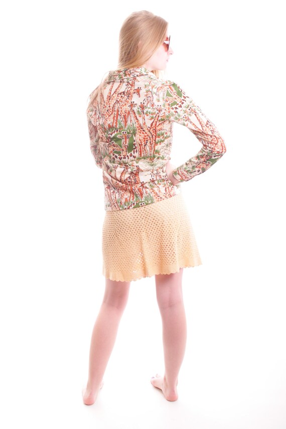 Vintage Exotically Fetching Giraffe Print Blouse - image 2