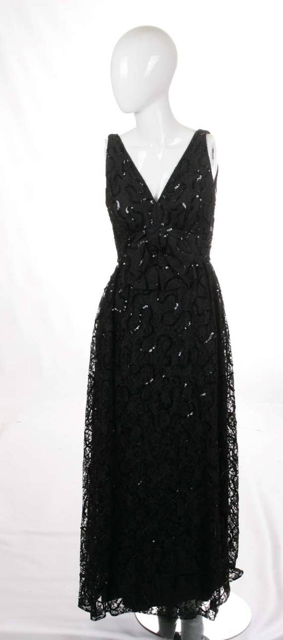 Vintage Maxi Lace Evening Dress - image 2