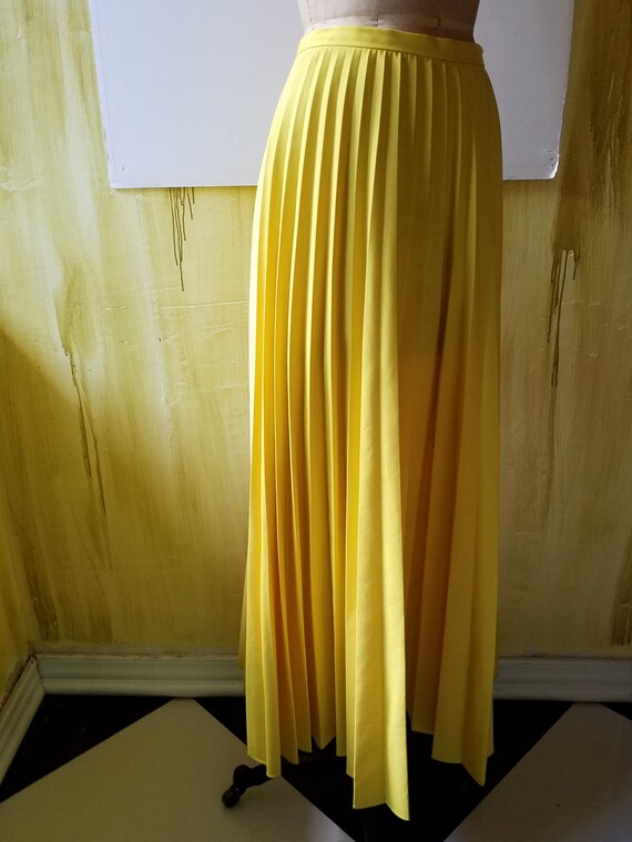 Vintage Heavy Cotton Pleated Maxi Skirt