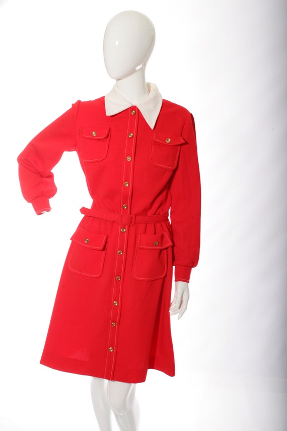 Vintage Mod Dress Red