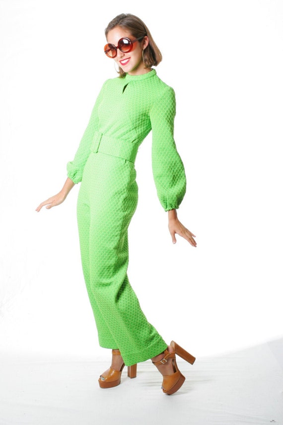 James Bond Girl Sexpot Vintage MOD Jumpsuit